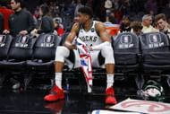 Antetokounmpo may not be available against the Raptors (Image via Getty Images)